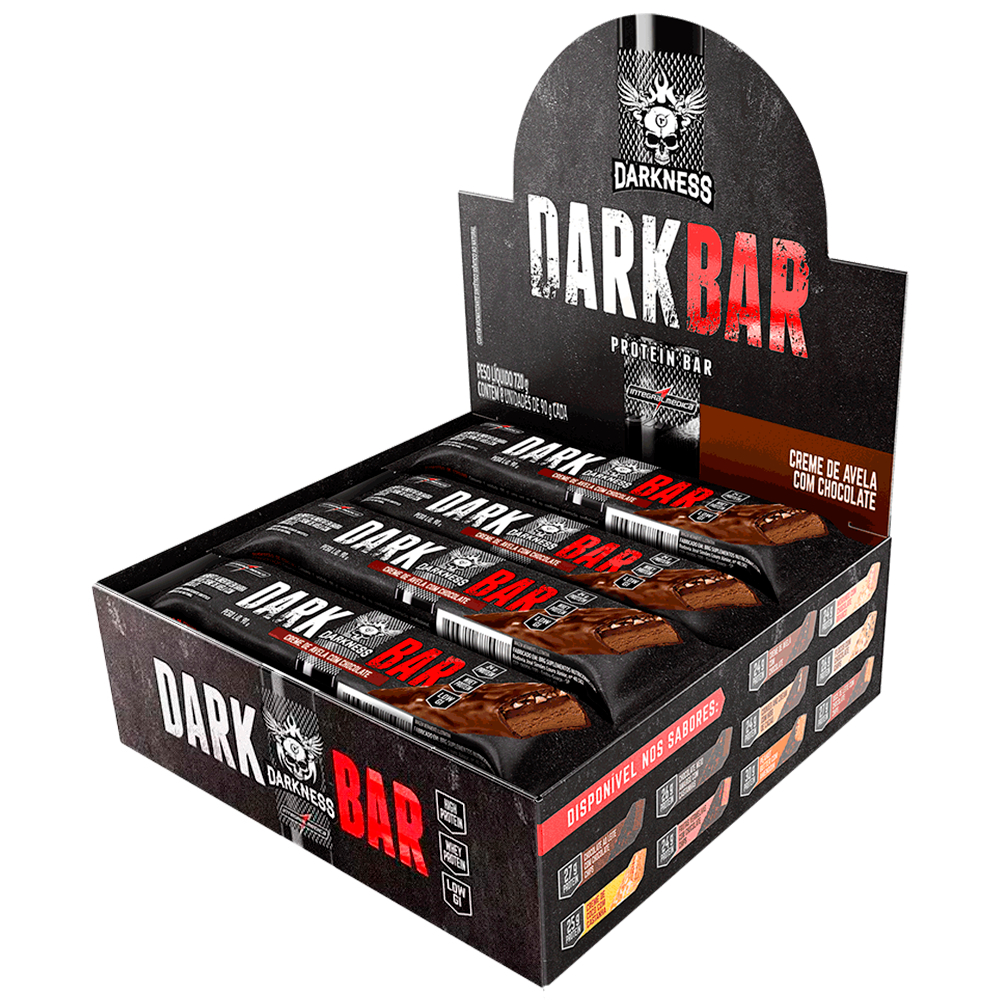 Dark Bar Barra de Proteína - Caixa Com 8un de 90g Cada - Darkness