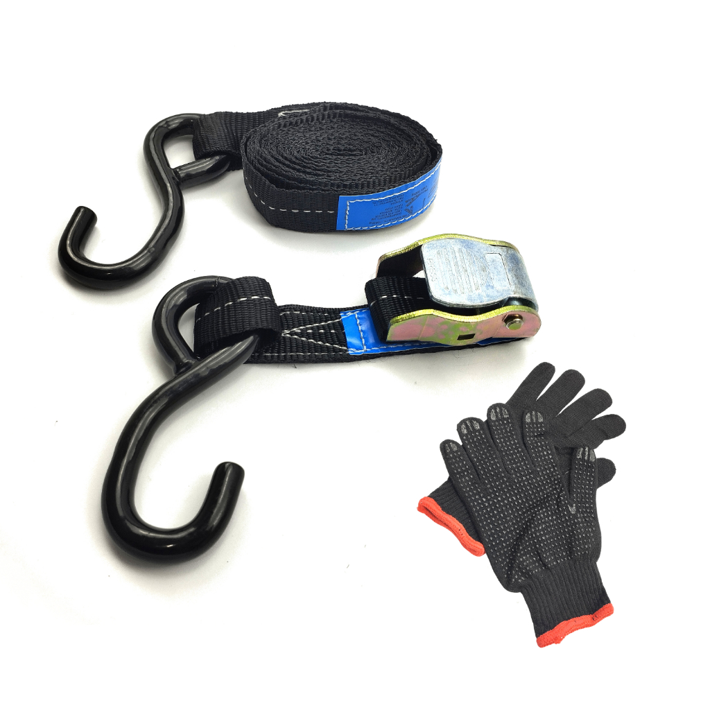 Conjunto Esticador Com Cinta + Luva 800Kg 25mm 3m - Carga / Moto / Quadiciclo / Jet ski / Amarração