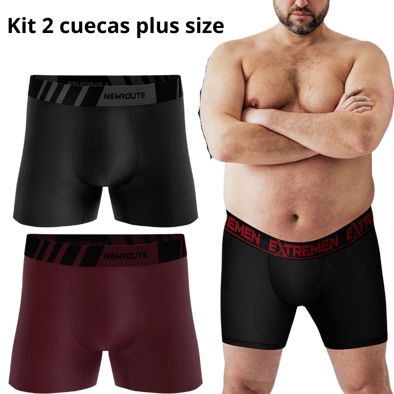 Kit 2 cuecas boxer microfibra XTREME Xgg plus size