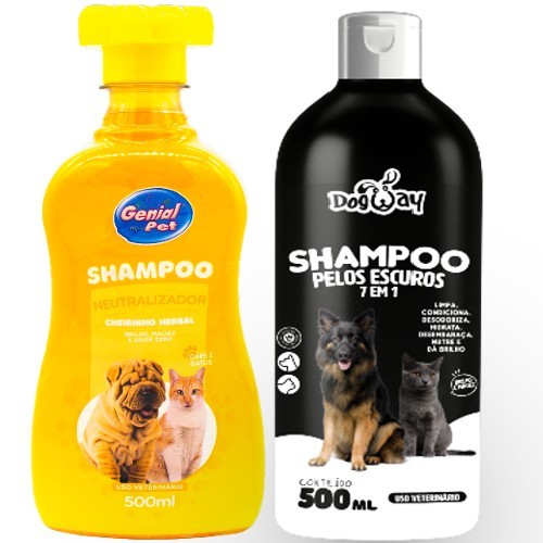 Neutraliza Maul Cheiro Eliminador De Odores + Shampoo Escurecedor de Pelagem Cachorro Para Cachorro