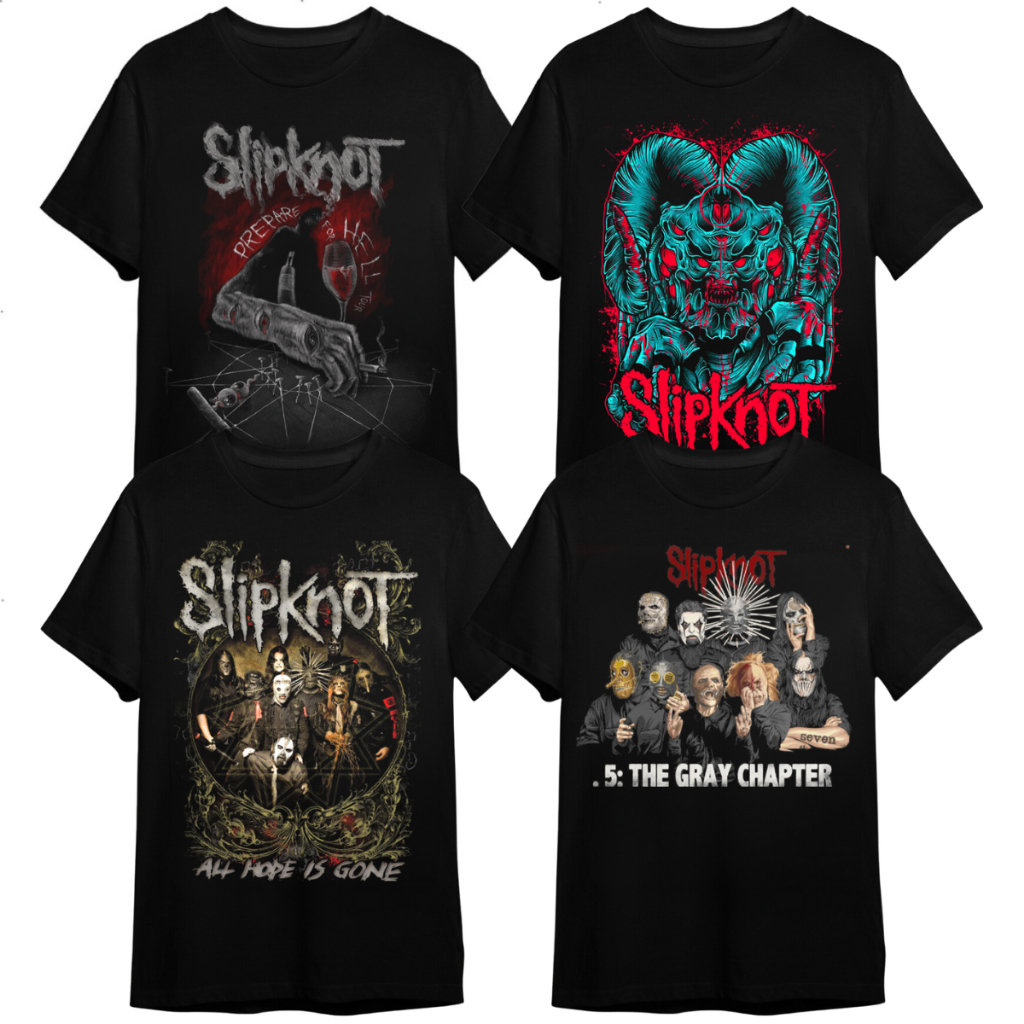 Camiseta Slipknot Banda de Rock Camisa 100% Algodão Camisa Básica Oficial Nova