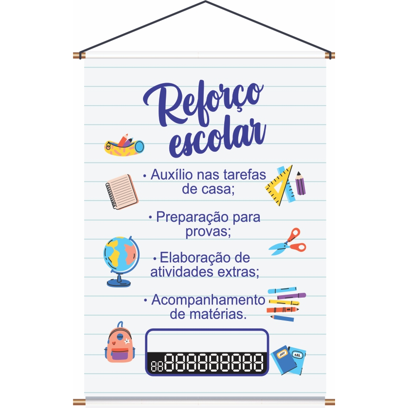 Banner Arte Pronta - Reforço Escolar