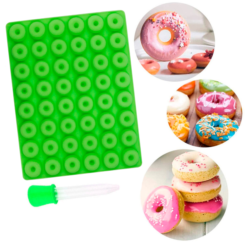 Molde Silicone Mini Donut Rosquinha Para Gelatina Bala Chocolate Confeitaria Artesanato Gelo Goma