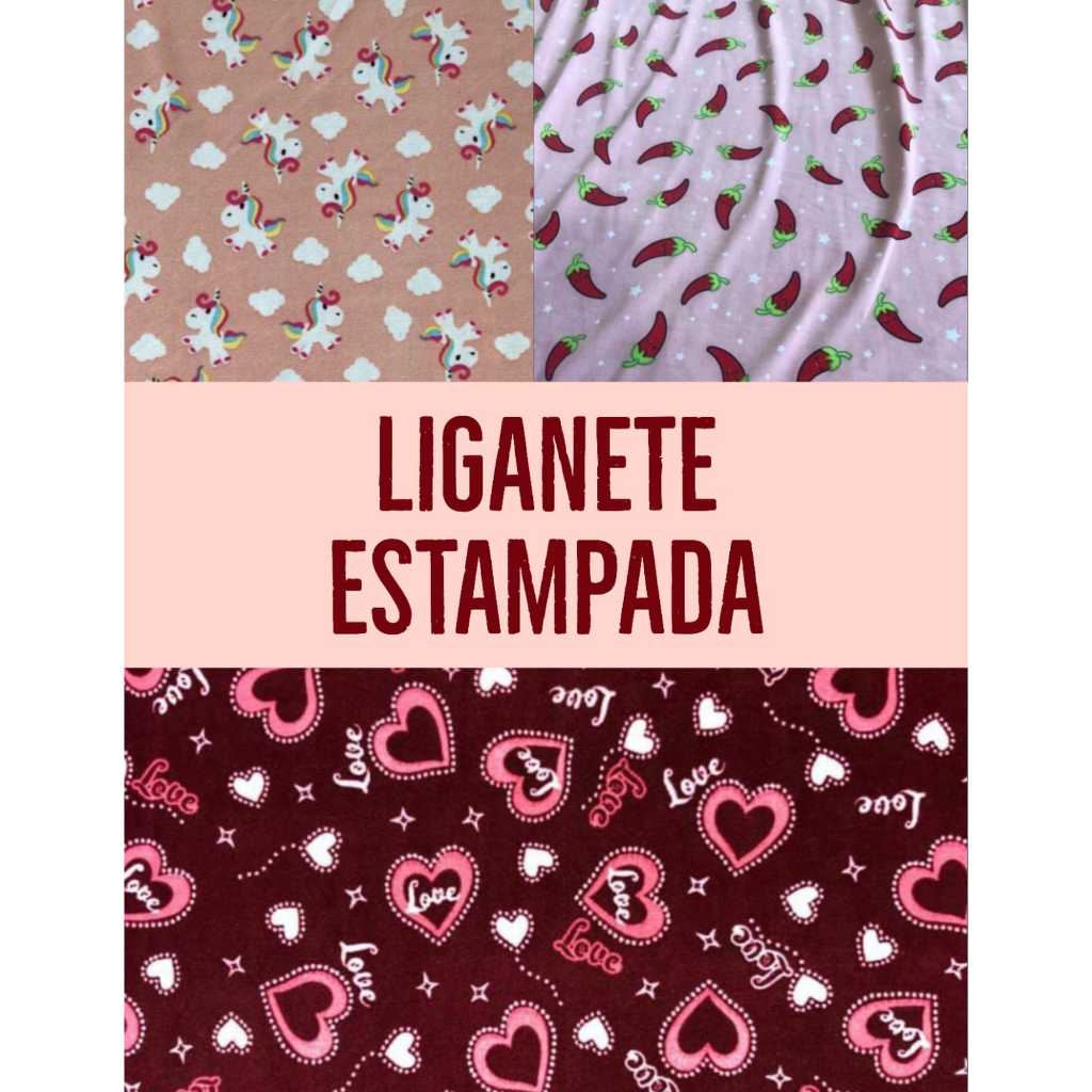 TECIDO LIGANETE ESTAMPADA (1M X 1,50M) "T10009"