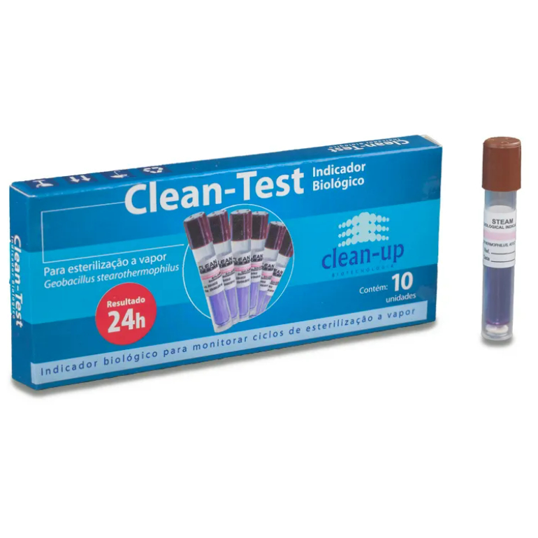 Indicador Biologico CLEAN TEST 24 horas cx c/ 10 unid