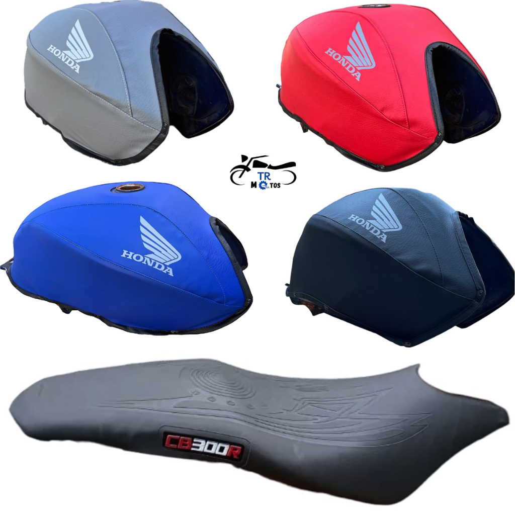 Capa De Banco Emborracha + Capa Tanque Moto Cb 300 2009 Até 2015 CB 300