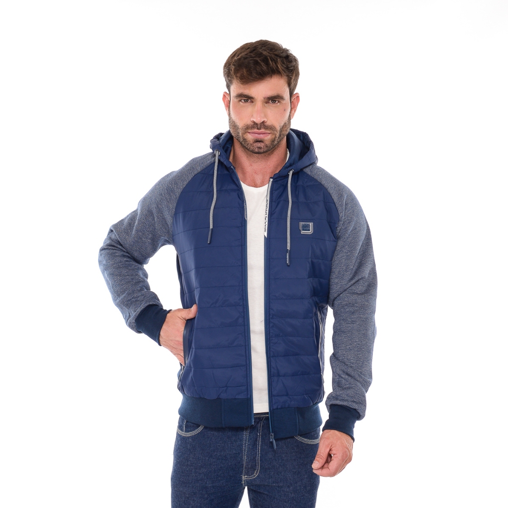 Blusa de Moletom Inverno Masculina Jaqueta Inverno Quentinha Casual Esporte Canguru Capuz Bolso Ziper