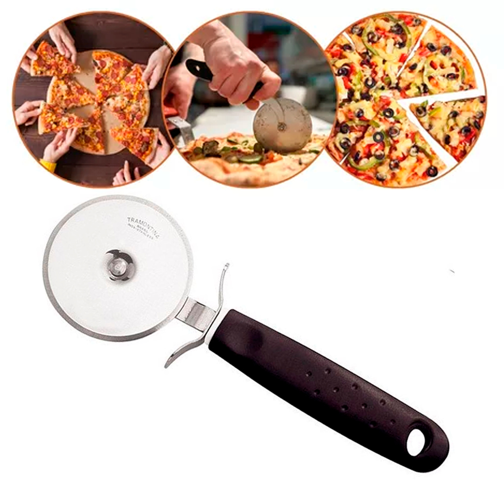 Cortador Carretilha De Massa Pizza Em Aço Inox Resistente em Oferta na Shopee