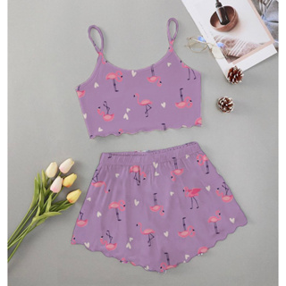 Kit 5 Pijamas Femininos Baby Doll Cropped Com Top e Alcinha Em Suede em Oferta na Shopee