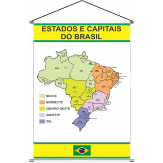 Banner Estados e Capitais do Brasil Arte pronta em Oferta na Shopee