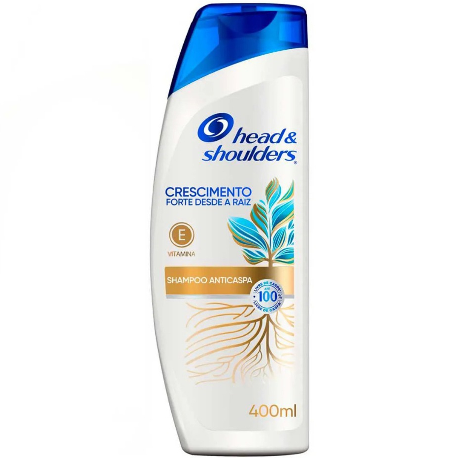 SHAMPOO HEAD & SHOULDERS 400ML ANTICASPA CRESCIMENTO.