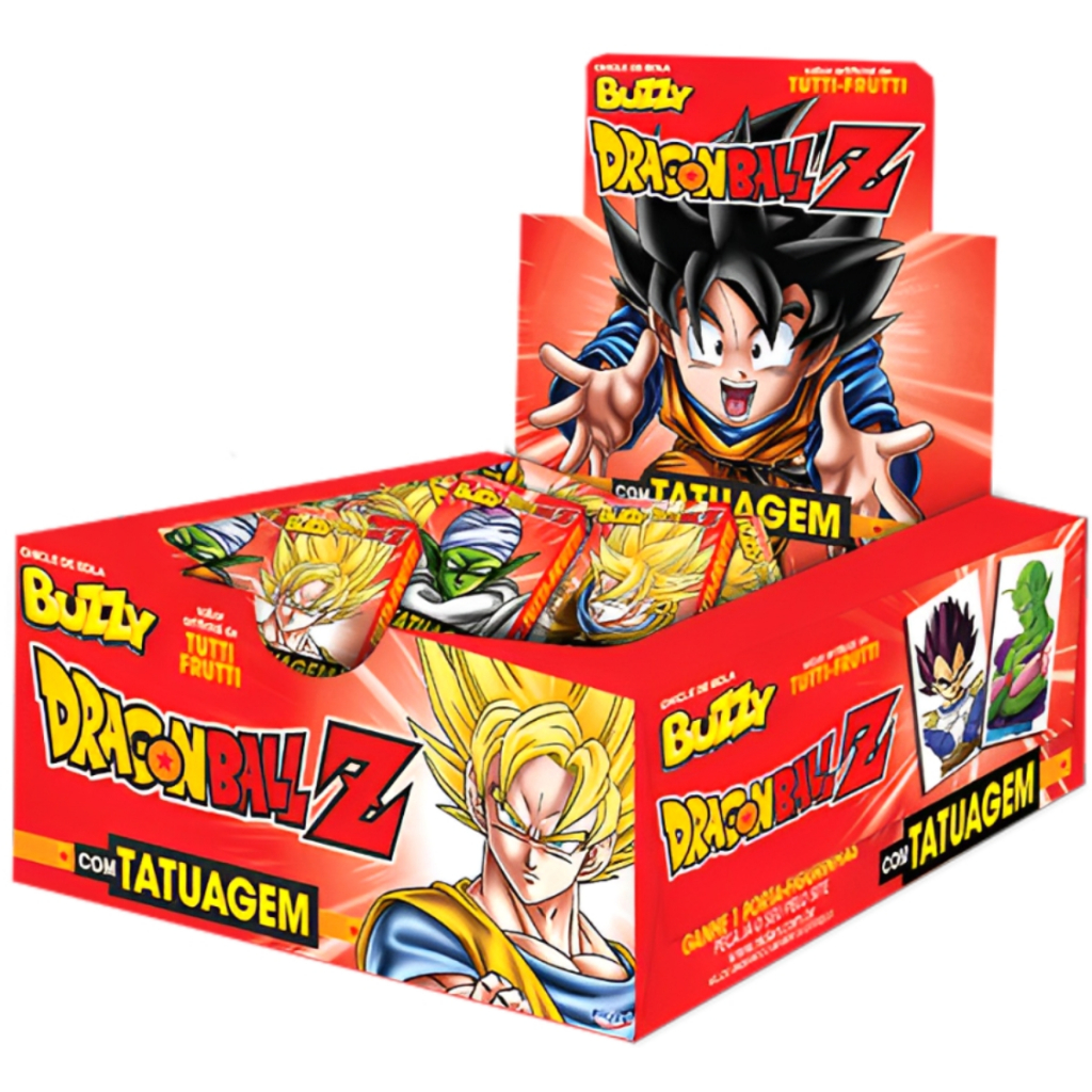 Chiclete Dragon Ball Z Tutti Frutti C/90 Buzzy em Oferta na Shopee