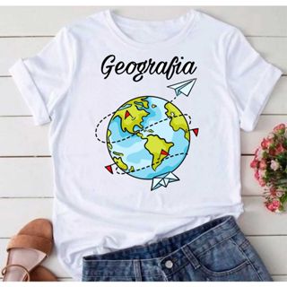Camisa Geografia 99 T-Shirt Camiseta  Blusa Feminina ou Masculina Unissex em Oferta na Shopee