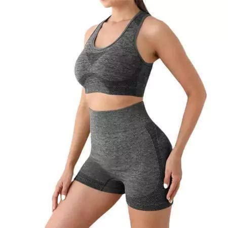 Conjunto Esportivo Academia Feminina Top e Legging Cintura Alta Levanta Bumbum Que Bom