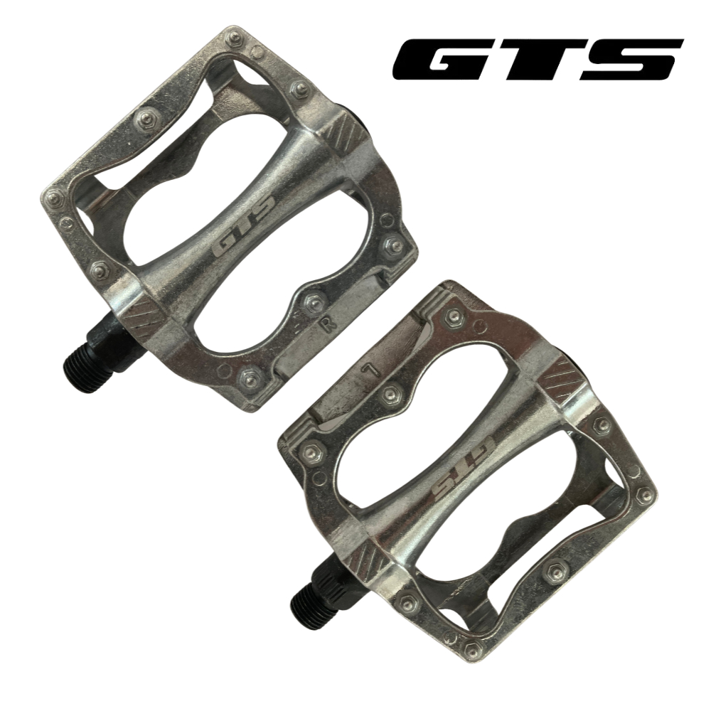 Pedal Gts Plataforma Rosca Grossa 9/16 Alumínio Polido Mtb