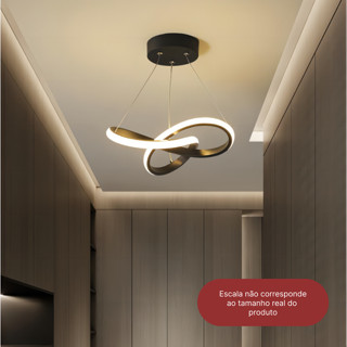 Luminária De Teto Pendente Led Moderna Lustre para Corredor Sala Quarto Moderna