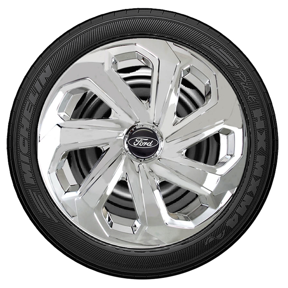 Jogo Calota Esportiva Spider Cromada Aro 14 Ford Ka Fiesta Todos