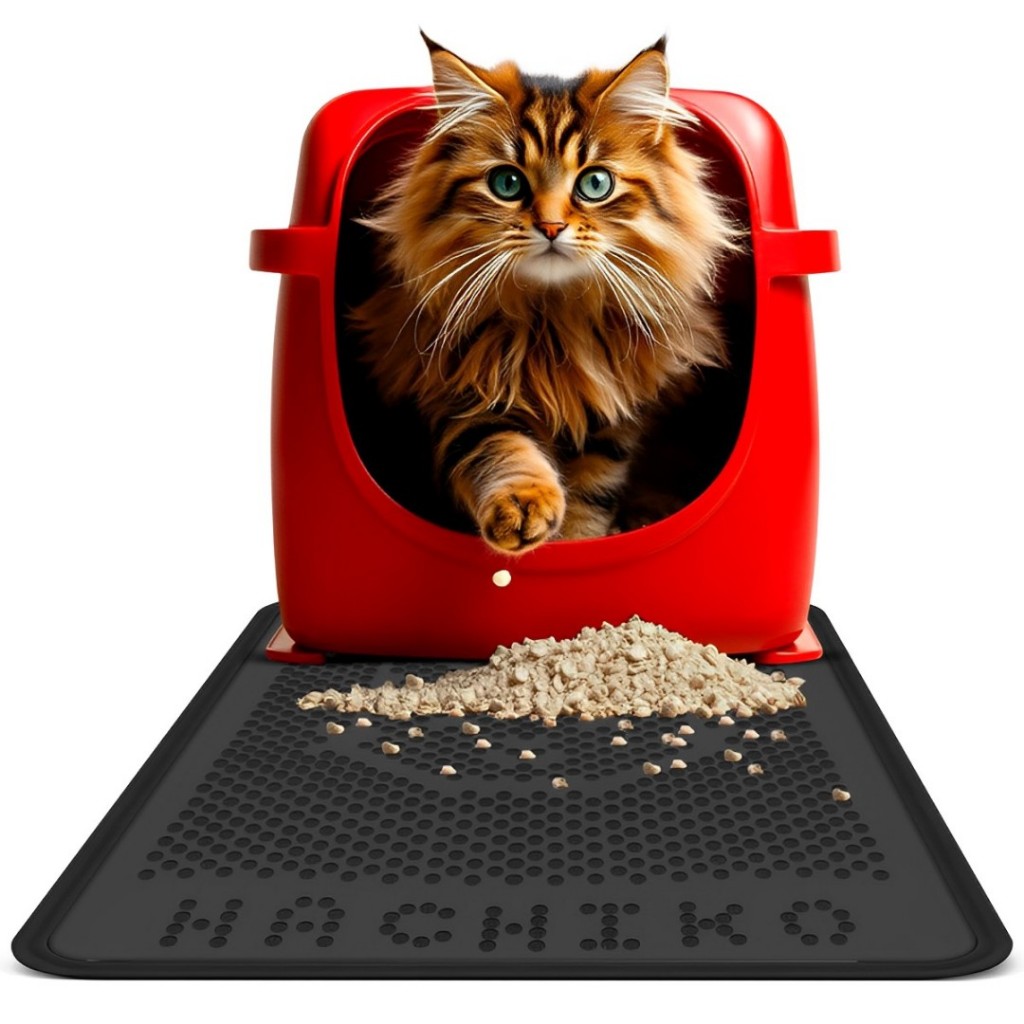 Tapete Higiênico Coletor De Areia para Gato Hachiko Preto - Pets