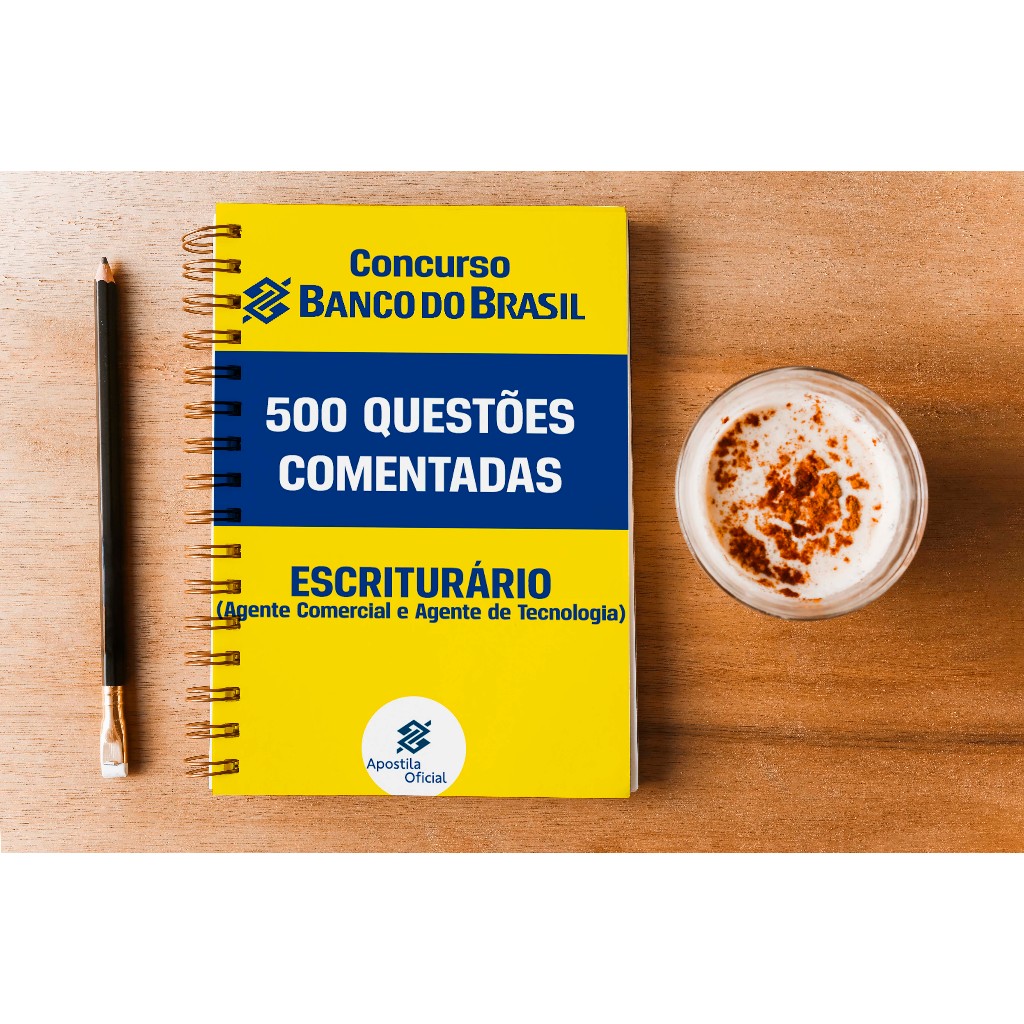 Imagem Apostila Banco do Brasil Concurso 2025 500 Questões Oficial-Criado Pela Banca