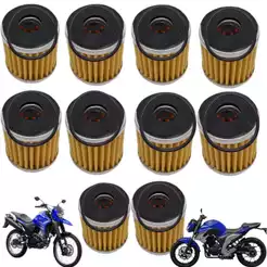 Kit 10 Unidades Filtro de Óleo Fazer 250 2005 em Diante Xtz 250 Lander 2007 em Diante