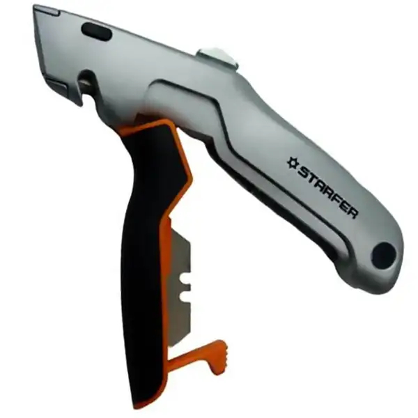 Estilete De Segurança Trapezoidal Profissional com três lâminas Starfer