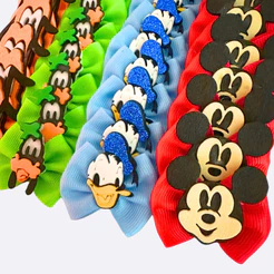 Kit 40 Laços Pet Macho Mickey Banho E Tosa
