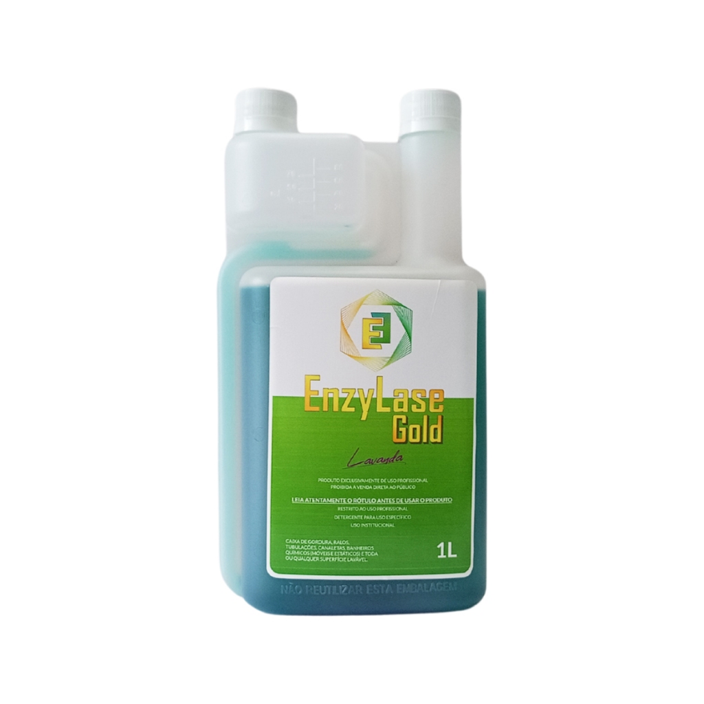 Enzylase Gold Lavanda Desintegrador De Fezes Enzimático P/ Banheiros Químicos Porta Pote Motorhome Ônibus Trailers 1L