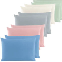 Kit 6 Fronhas 3 Pares 100% Algodão Puro Penteado Macia Respirável Antialérgica ParaTravesseiro 70x50