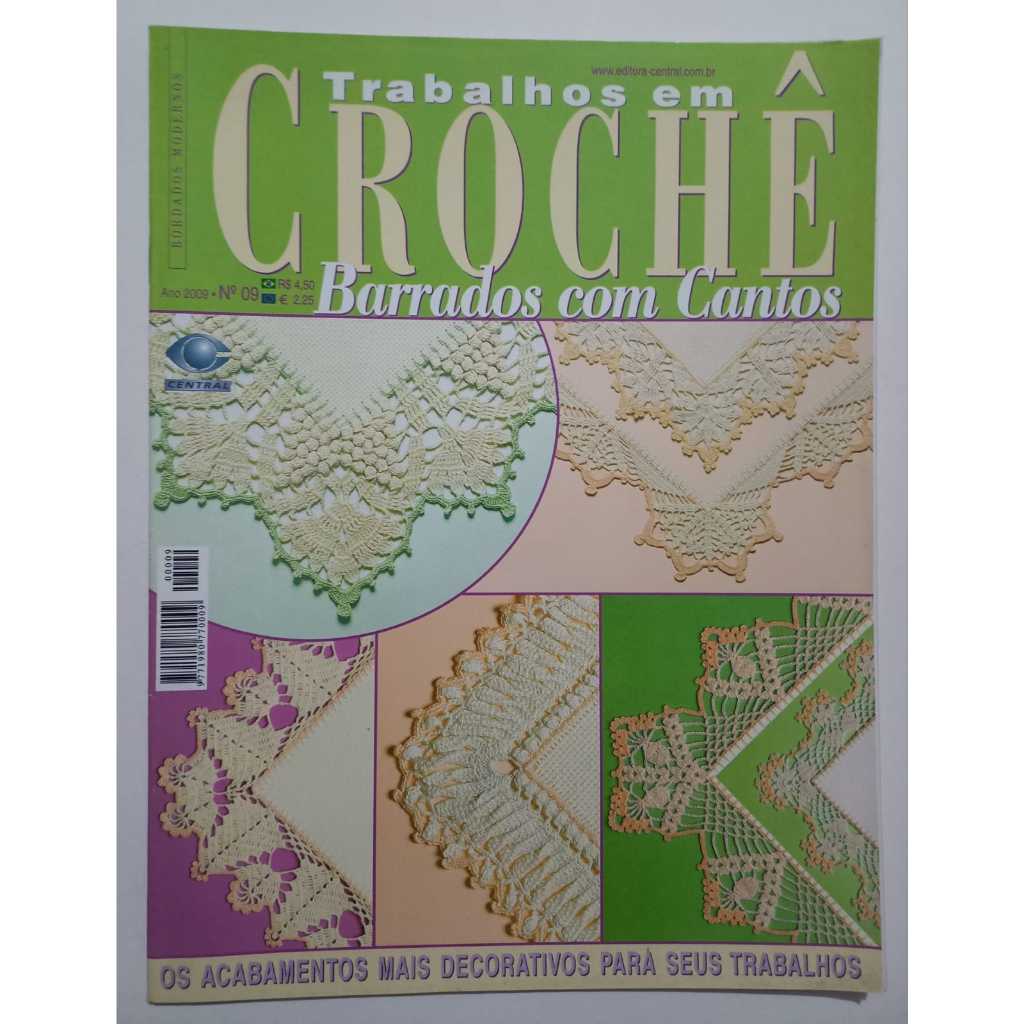 Kit 3 REVISTAS CROCHÊ Editora Central CROCHÊ Barrados com Cantos e Banheiros e Cozinhas — imagem 2 de 2