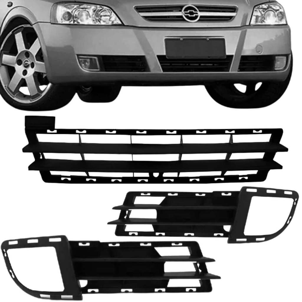 Kit Grades Moldura Milha Astra Ano 03/12 Cód 12108/15/16 em Oferta na Shopee