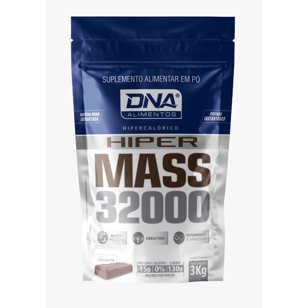 Hiper Massa 3200 3kg Chocolate - DNA Alimentos