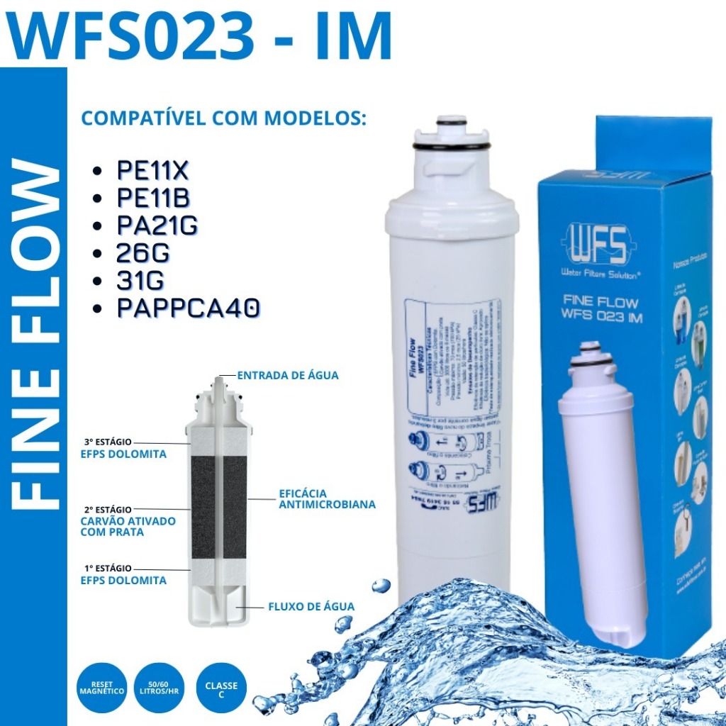 REFIL DE PURIFICADOR DE  AGUA WFS023IM COMPATIVEL COM ELECTROLUX