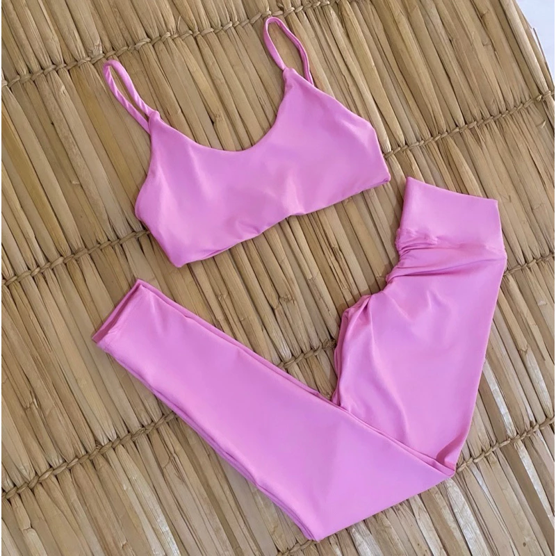 conjunto de calça fitness empina bumbum feminino academia