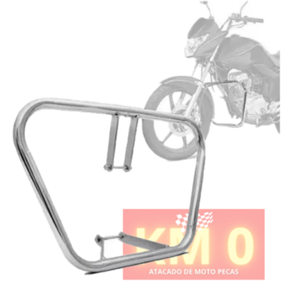 MATA CACHORRO PROTETOR MODELO TITAN 160 2016 A 2025 ( COMPATÍVEL COM ABA DO TANQUE ) - CROMADO