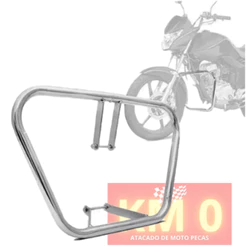 MATA CACHORRO PROTETOR MODELO TITAN 160 2016 A 2025 ( COMPATÍVEL COM ABA DO TANQUE ) - CROMADO