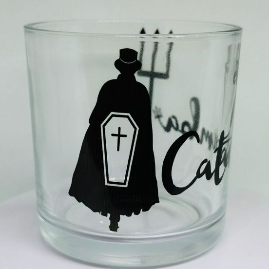 COPO DE WISKY E BEBIDAS EXÚ 7 CATACUMBA UMBANDA QUIMBANDA CANDOMBLÉ 260ML VIDRO - TRIDENTE