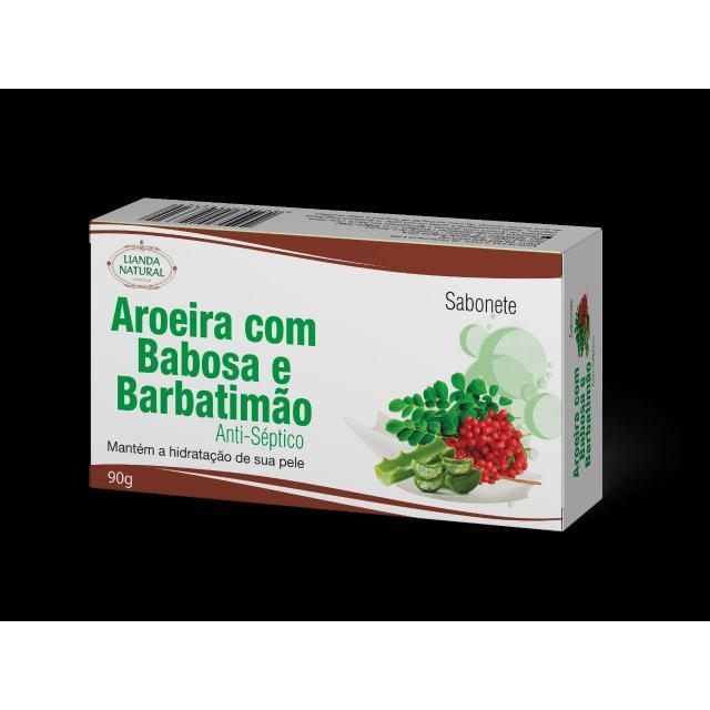 Kit 03 Sabonetes Aroeira, Babosa, Barbatimão Lianda Natural 90g