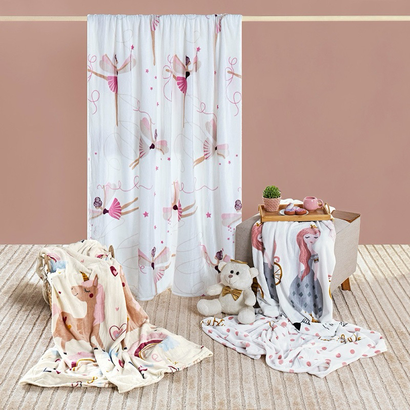 Manta Bouti Kids Bailarina, Unicórnio, Little Princess Princesa em Oferta na Shopee