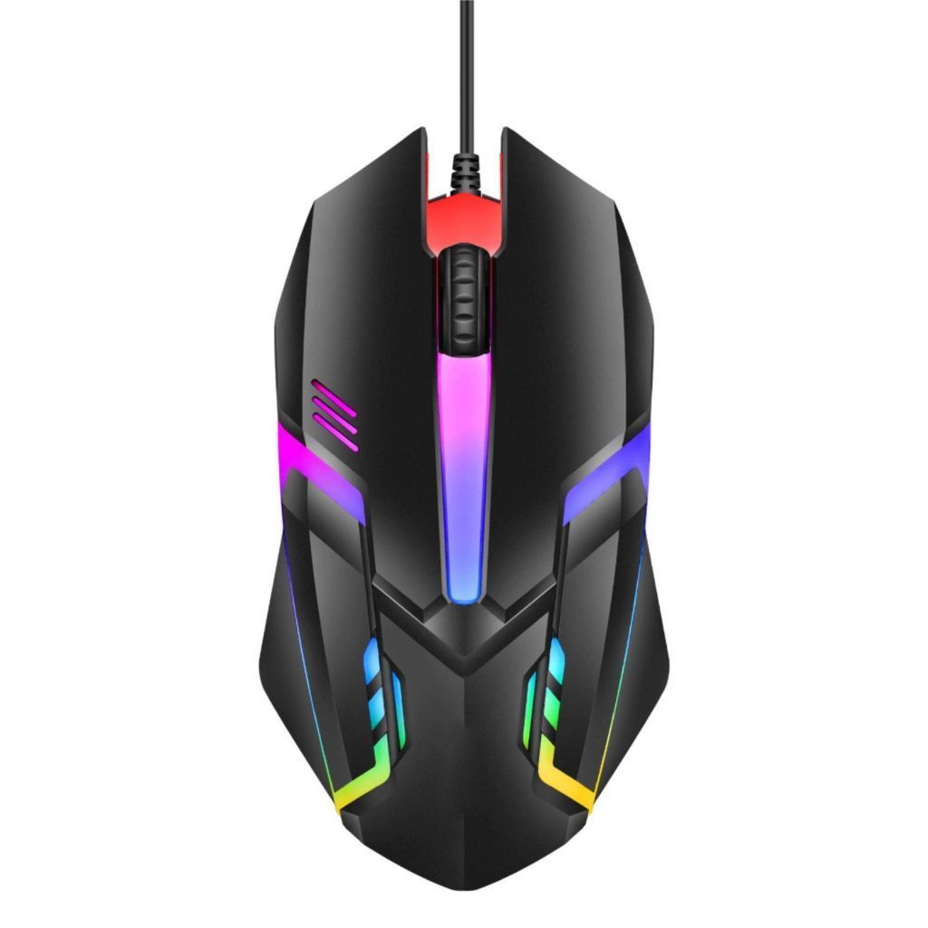 Mouse Gamer Para Jogo 1200 Dpi Óptico Com Led Rgb Usb Knup
