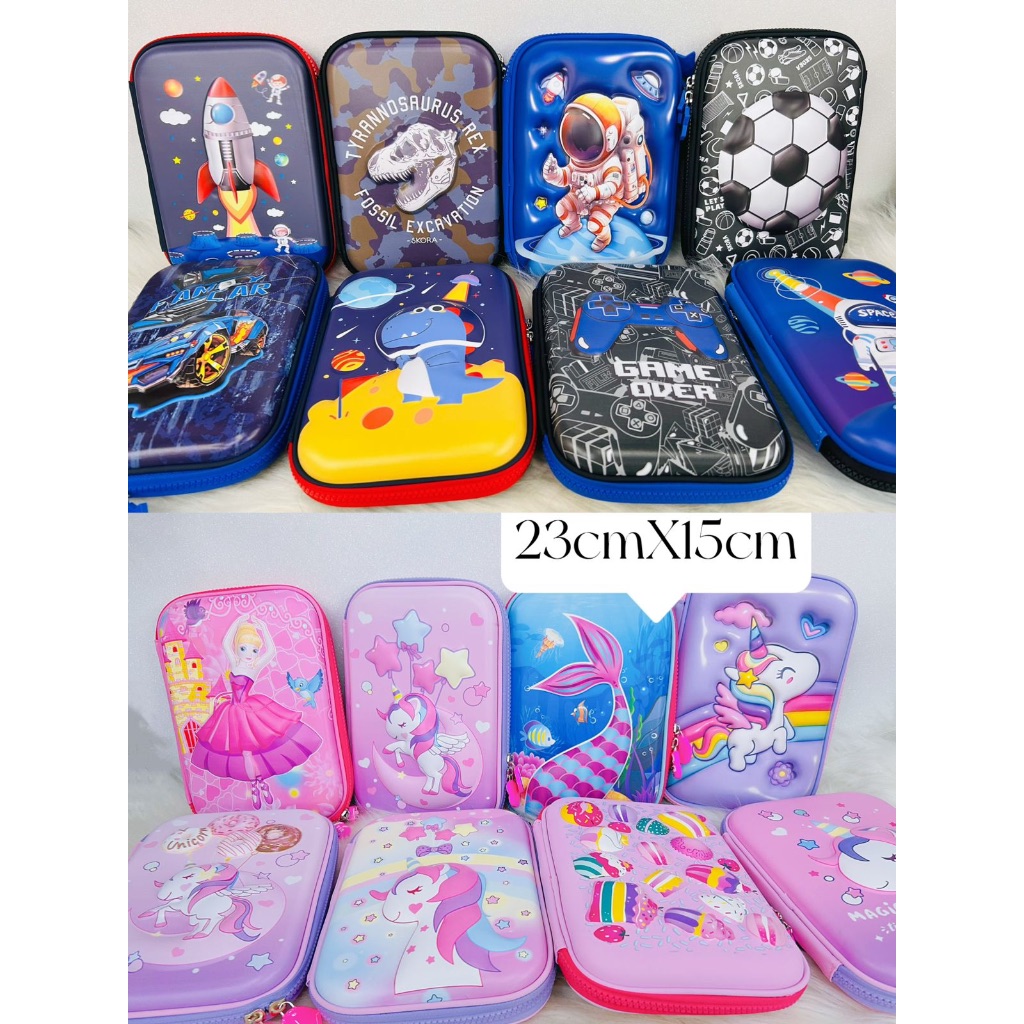 Estojo De Lápis De EVA Infantil GRANDE De Unicórnio Astronauta 3D/Caixa Multifuncional Grande Kawaii em Oferta na Shopee