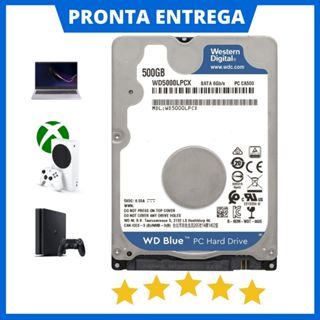 HD 500GB Slim 2.5 Notebook/Xbox/PS3/PS4 - Disco Rígido Interno SATA com NF e Garantia em Oferta na Shopee