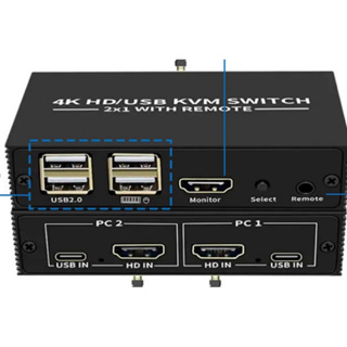 Chaveador Switch Kvm 2 Portas Hdmi Mouse Teclado E Monitor em Oferta na Shopee