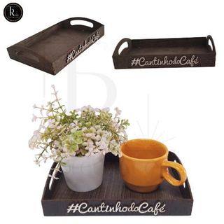 Linda Bandejinha Cantinho do Café / Bandejinha Decorativa para Cantinho do Café / Bandeja MDF