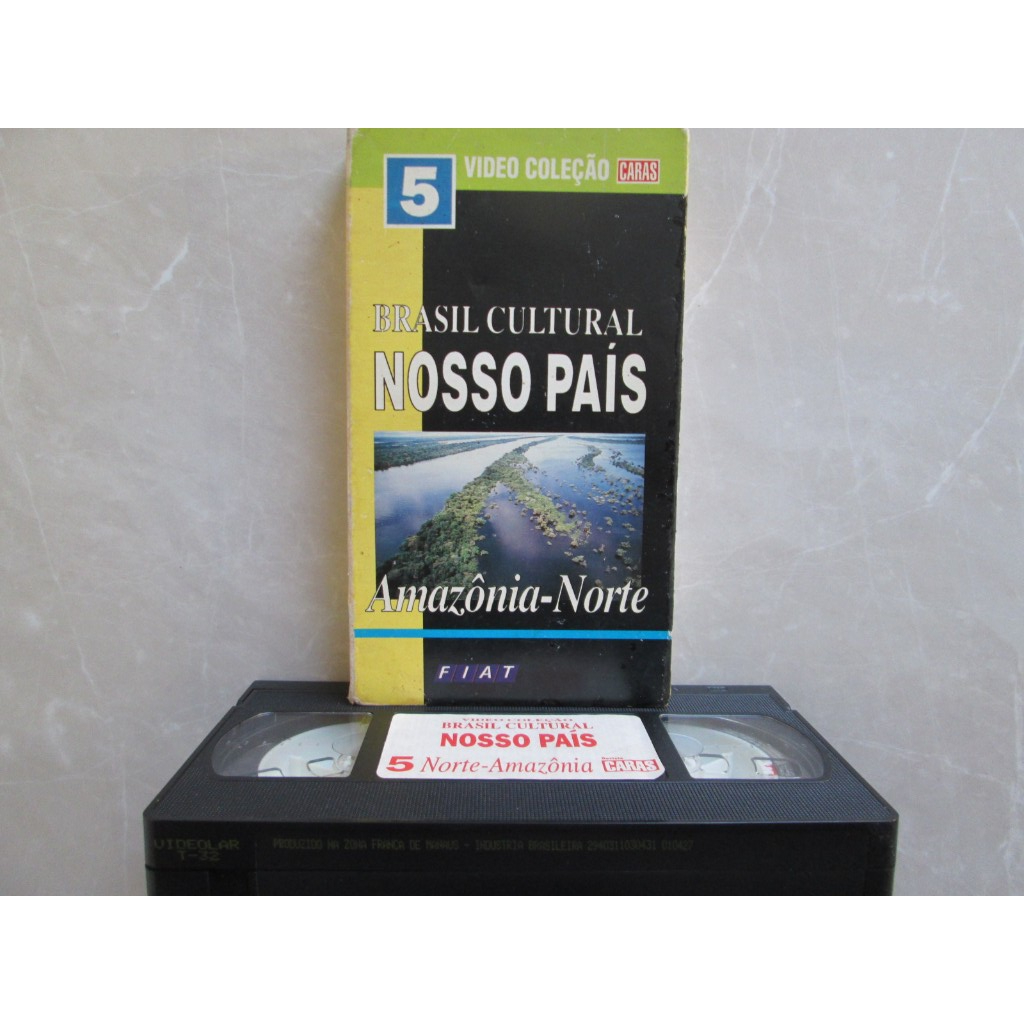 VHS / Fita VHS / NOSSO PAÍS / BRASIL CULTURAL / AMAZÔNIA - NORTE / Video Coleção CARAS 5