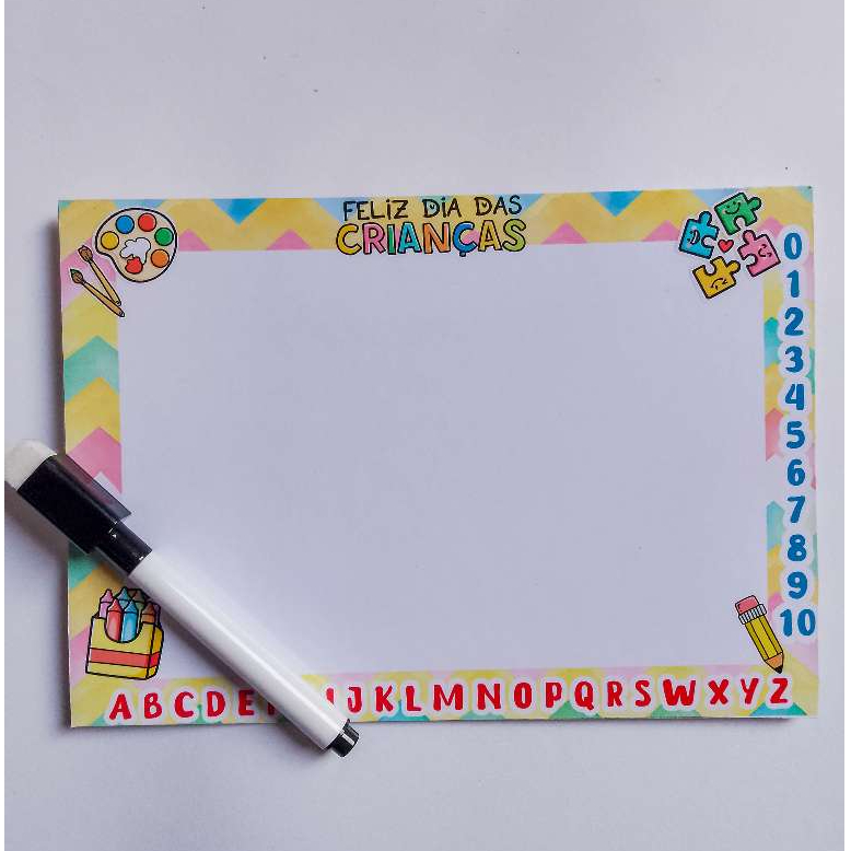 Mini Lousa Mágica Personalizada 2 em 1 - Diversos Temas