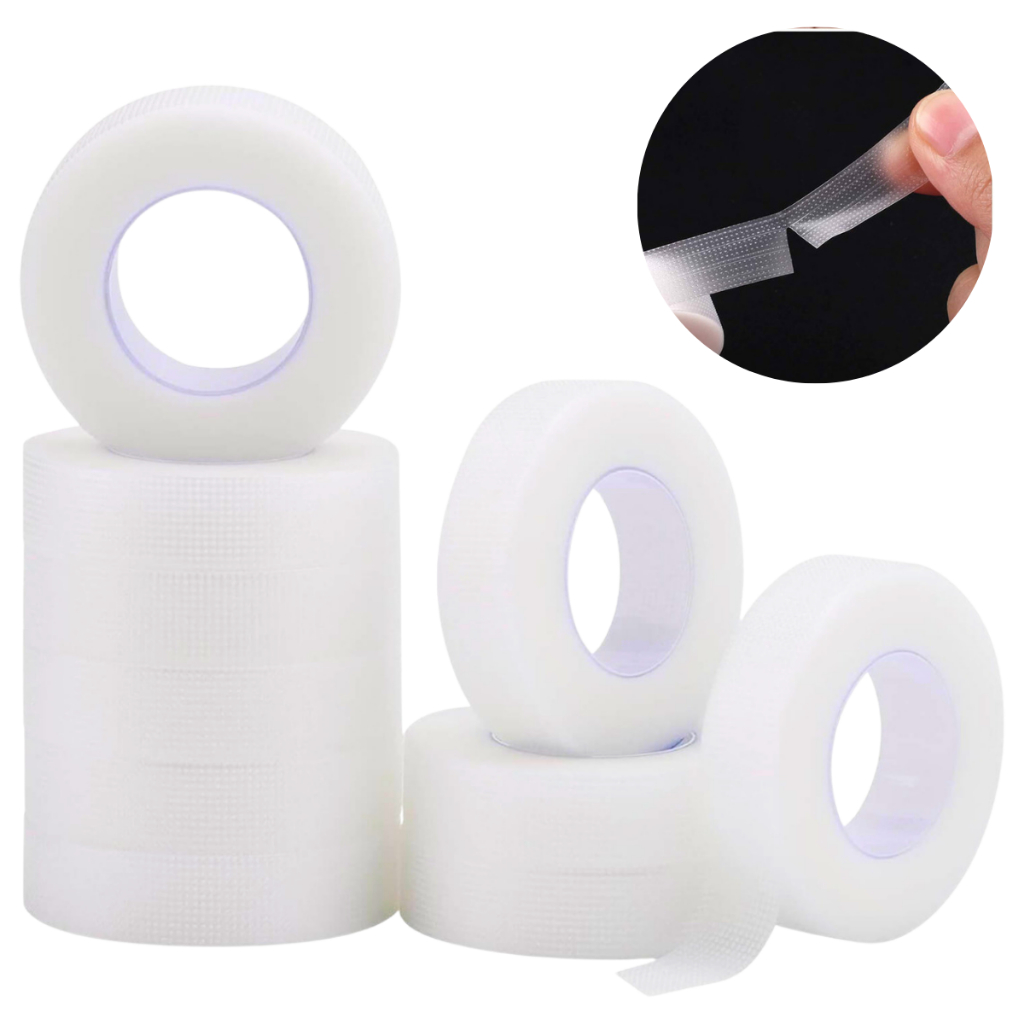 3/5/10 Fitas Transpore Adesiva Transparente Antialegica para Extensao de Cilios 10m