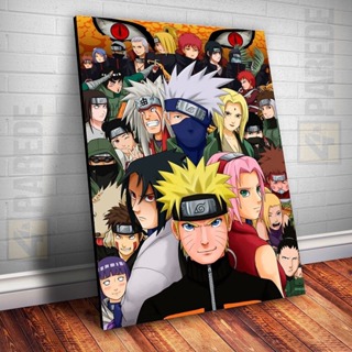 Quadro Decorativo Naruto e sua turma ANime NAruto Kakashi Sakura Sasuke Gekk em Oferta na Shopee