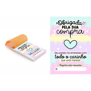 Kit 5 Blocos (500 Folhas) para Agradecimento / Obrigado pela Compra IV em Oferta na Shopee