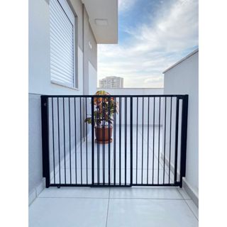 Portão de Proteção Criança e PET de Abir e Correr com Altura de 85cm Largura ajustável de 85 a 150cm em Oferta na Shopee