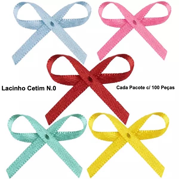 Laço Lacinho Cetim N.0 - Escolha as cores em Oferta na Shopee